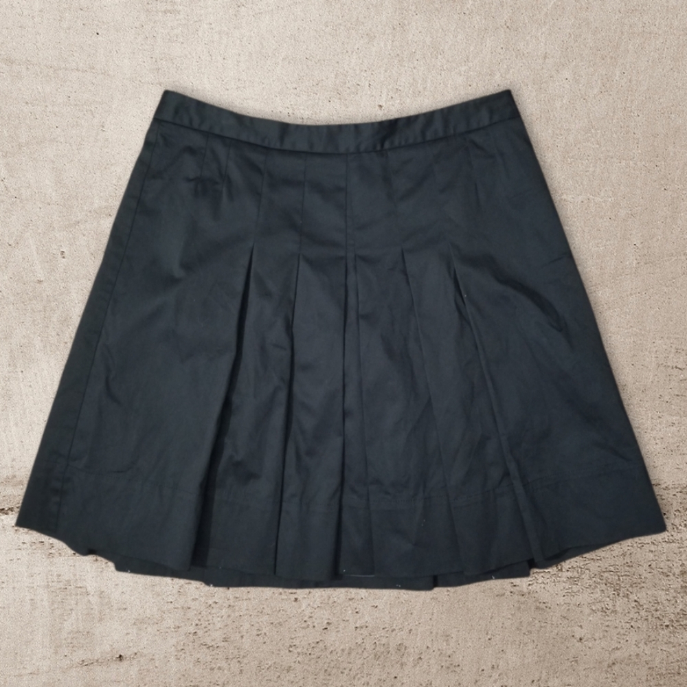 LOFT | Black Pleated A-line Skirt Sz 14